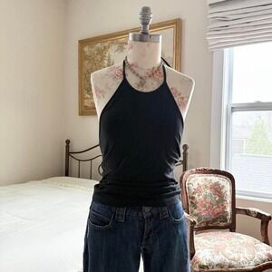 gap black halter top tagged a size medium